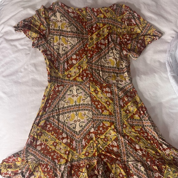 PAPER HEARTS RUST FLORAL DRESS - Picture 4 of 4